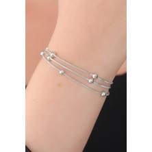 Sb Shopping Çelik Gümüş Renk Top Figür Kadın Bileklik