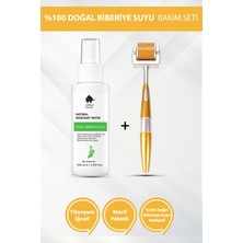 Elamour - Orijinal Titanyum Iğneli - 0,5mm 540 Iğneli Dermaroller - Biberiye Suyu Seti Dökülme Karşıtı 100ML