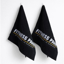 Ege Cotton 2 Li Fitness Sporcu Havlusu Siyah %100 Pamuk Ter Emici Antreman Gym Spor Havlusu 50 x 90 - 2 Adet