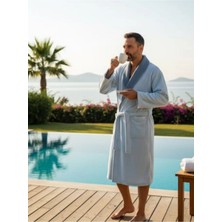 Tusebu Özdilek Şalyaka Tekli Kadife L Beden Erkek Bornoz Konforlu Uzun Süreli Kullanıma Uygun Yumuşak