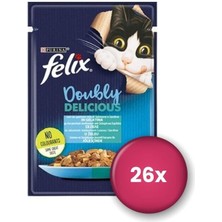 Felix Çifte Lezzet Somonlu ve Sardalyalı Kedi Konservesi 85 gr x 26 Adet
