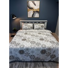 Tekstil Vagonu Çift Kişilik Lastikli Nevresim Takımı 4 Yastık Kılıflı Yumuşak Dokulu