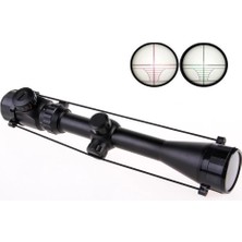 Derin Stok 3-9X40 Zoomlu Çıft Işıklı Tüfeği Dürbünü Montaj Kelepçeli
