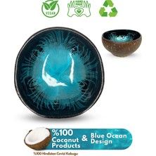 Blue Ocean Design Hindistan Cevizi Kasesi ve Altlığı Seti