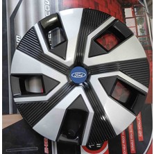 Yk Ford Focus / Fiesta / Tourneo / Courier Uyumlu 15 Inç Jant Kapağı 4'lü Takım Amblem Hediyeli