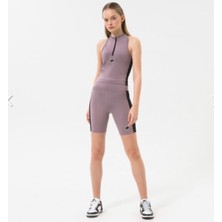 Nike Sportswear High-Waisted Bike Yüksek Belli Lila Kadın Tayt Şort DX2325-531