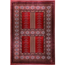 Quka Halı Afgan 110 Bordo Kaymaz Tabanlı Yıkanabilir Afgan Halısı