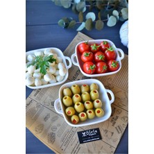 3'lü Porselen Kare Meze Tabak Seti, Şık ve Kullanışlı Tasarım