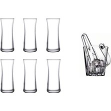 Şık 7 Parça Heybeli Rakı Bardağı ve Karat Buz Kovası Seti