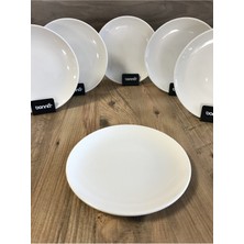 Şık 6'lı Porselen Tatlı Tabağı 21 Cm, Zarif ve Dayanıklı Tasarım