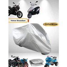 PINAXAR Pınaxar Motosiklet Brandası 245X150 Cm. Milfonlu Kumaş, Hassas Koruma Sunar.