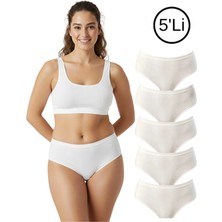 Tusebu 5’li Paket Fitilli Yüksek Bel Kadın Külot Pamuklu