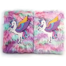 Derin Stok Unicorn Tasarımlı Peluş Hatıra Defteri