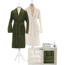 Özdilek Trendy Bornoz Aile Seti - Krem Haki