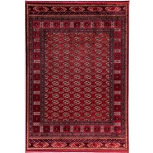 Quka Halı Afgan 113 Bordo Kaymaz Tabanlı Yıkanabilir Afgan Halısı
