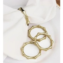 6'lı Bambu Peçete Halka Yüzük Seti, Yılbaşı ve Ramazan Dekorasyonu