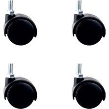 Nemere Küçük Plastik Vidalı Teker - 40 mm HKS102 - 4 Adet