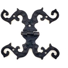 Nemere Antika Tarz Dekoratif Pirinç Süslü Menteşe - 100X90 Mm, Oksit