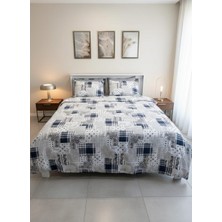 Tekstil Vagonu Çift Kişilik Lastikli Nevresim Takımı 4 Yastık Kılıflı Yumuşak Dokulu