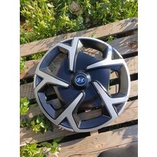 Yk Hyundai I10 / I20 / Accent Uyumlu 15 Inç Jant Kapağı 4'lü Takım Amblem Hediyeli