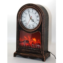 Lowell Home LED Işıklı Saatli Şömine - Model 2