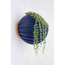 Hanart Dekoratif Modern Duvar Saksısı Duvara Monte Saksı Lacivert