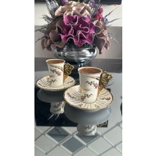 Iki Kişilik Zarif Seramik Kahve Fincanı Takımı, Şık ve Dayanıklı Tasarım