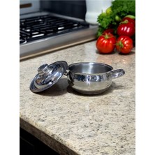 Çelik Kapaklı Mini Boy Tekli Tencere, Şık ve Kullanışlı Tasarım