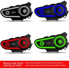 Derin Stok A30 Motosiklet Kask Kulaklık Intercom Işıklı 2 Eşleşme Özellikli