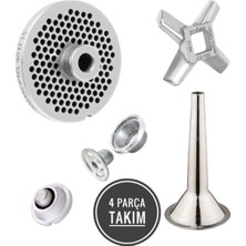 Kıyma Makinesi Bıçağı ve Sucuk Hunisi, Içli Köfte Aparatı 12/3,5mm Takım