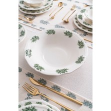 Vintage Çiçek Desenli 26 cm Porselen Salata Kasesi 920 cc