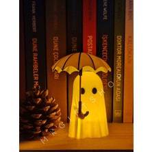 Mk Gift Shop Işıklı Hayalet Biblo – Şemsiye Tutan Sevimli Dekoratif Figür