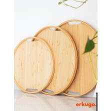 3'lü Bambu Yuvarlak Tepsi Seti, Iskandinav Tarzı Servis Tepsileri