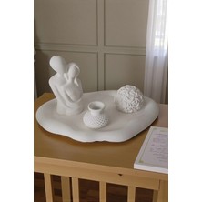 Doğal Sarılan Aşıklar & Buket ​ Romantik Temalı 4'lü Dekor Sunum Seti | El Yapımı Tasarım Obje