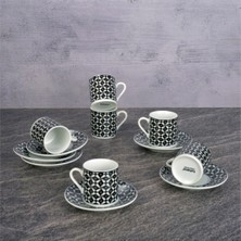 Şık Porselen Altılı Kahve Fincanı Takımı, Zarif ve Kullanışlı Tasarım