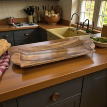 Büyük Akasya Servis Tepsi, Şık ve Dayanıklı Mutfak Aksesuarı