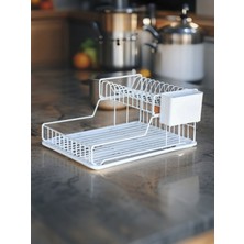 50 cm Paslanmaz Iki Katlı Bulaşık Kurutma Sepeti, Pratik ve Şık Tasarım