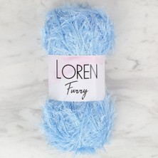 Nemere Loren Furry Bebe Mavisi El Örgü Ipi - RF007 - 34046
