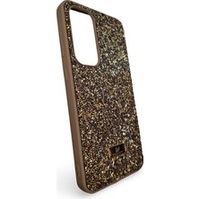 Epro Samsung Galaxy S24 Fe Uyumlu Simli Taşlı Işıltılı Kamera Koruma Çıkıntılı Içi Kadife Lüks Kılıf