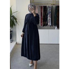 Misswhence 39800 Ipek Elbise Lacivert