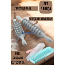 Iki Parça Merdane Seti, Yuvarlak ve Kare Mantı Kesimi Araçları