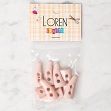 Nemere Loren Crafts 8 Li Açık Pembe Çoban Düğme - 138