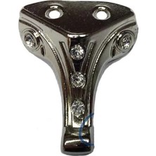 Nemere Moda Taşlı Ahşap, Mdf, Sunta Sandık Ayağı, Kutu Ayak 3,5 cm - Nikel