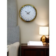 Nemere Gold 40 cm Metal 24 Saat Göstergeli Özel Tasarım Duvar Saati