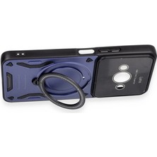 AyrStore Xiaomi Poco C61 Kılıf Joy Lens Standlı Kapak - Siyah