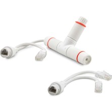 AyrStore Ağ Kablolama Konnektör Poe Combıner Mux 2ın1 Beyaz HDX5550