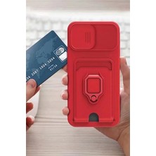 AyrStore Xiaomi Redmi Note 13 Pro 5g Kılıf Zuma Kartvizitli Yüzüklü Silikon - Pembe