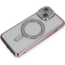 AyrStore Iphone 13 Kılıf Joke Simli Magneticsafe Kılıf - Pembe