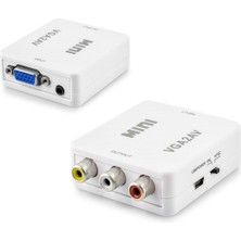 AyrStore VGA To Av Çevirici 1080P Full Hd Beyaz HDX1352