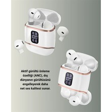 Kaia Life Dijital Göstergeli Bluetooth Kulakiçi Kulaklık – 4’lü Paket, Gürültü Engellemeli